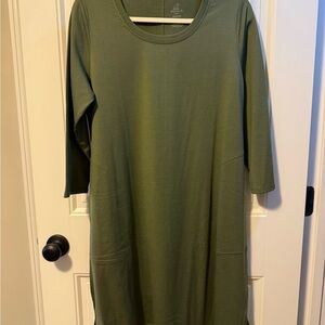 NWOT Woolx Rissa Merino Wool Green Dress Sz M